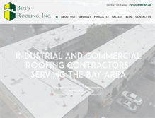 Tablet Screenshot of bensroofing.com